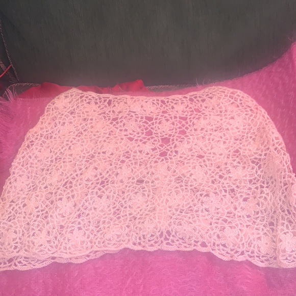 Vintage lacey crochet wrap - Picture 6 of 6